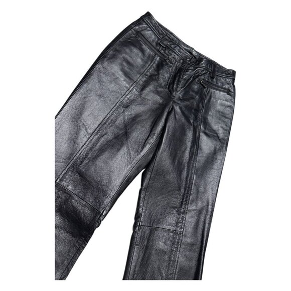 VINTAGE GENUINE LEATHER BGN & Co. Motorcycle Biker Pants Womens Small 26x30 - Picture 9 of 9